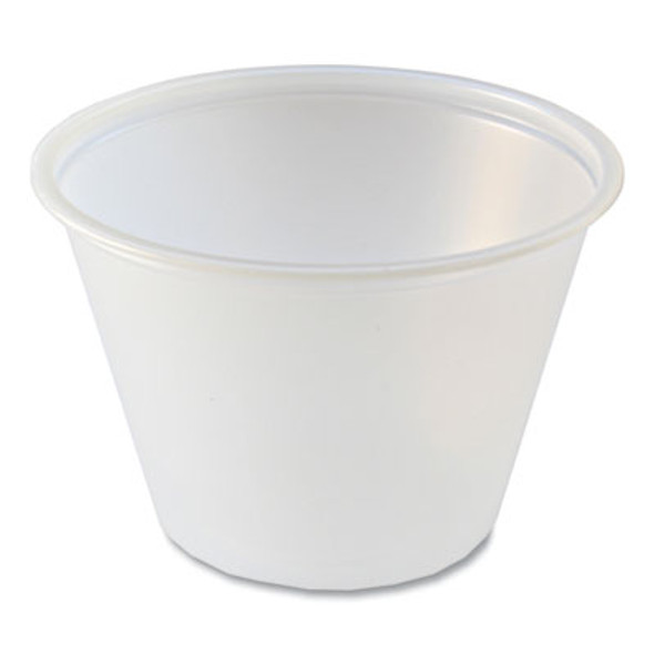 Portion Cups, 2.5 Oz, Plastic, Translucent, 125/Sleeve, 20 Sleeve/Carton