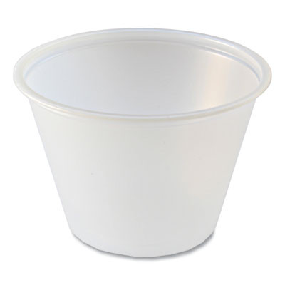Portion Cups, 2.5 Oz, Plastic, Translucent, 125/Sleeve, 20 Sleeve/Carton