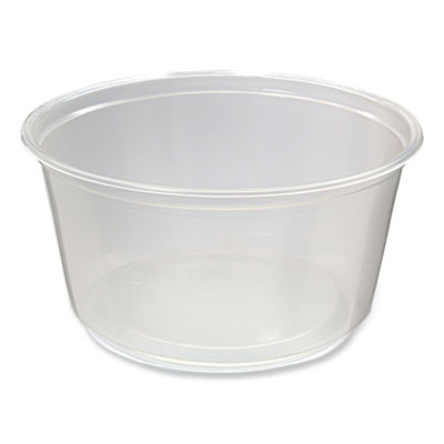 Microwavable Deli Containers, 12 Oz, 4.6" Diameter x 2.3" h, Clear, Plastic, 500/Carton