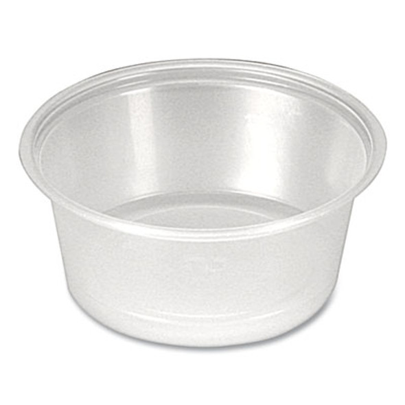 Portion Cups, 1.5 Oz, Plastic, Clear, 250/Sleeve, 10 Sleeves/Carton