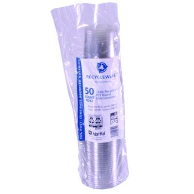 Recycleware Round Deli Container, 32 Oz, 4.6" Diameter x 5.8" h, Clear, Plastic, 500/Carton