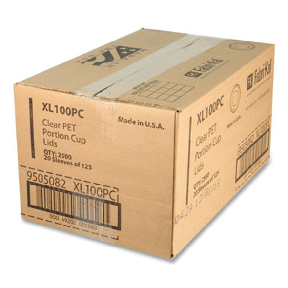 Portion Cup Lids, Fits 0.75 Oz To 1 Oz Portion Cups, Plastic, Clear, 2,500/Carton