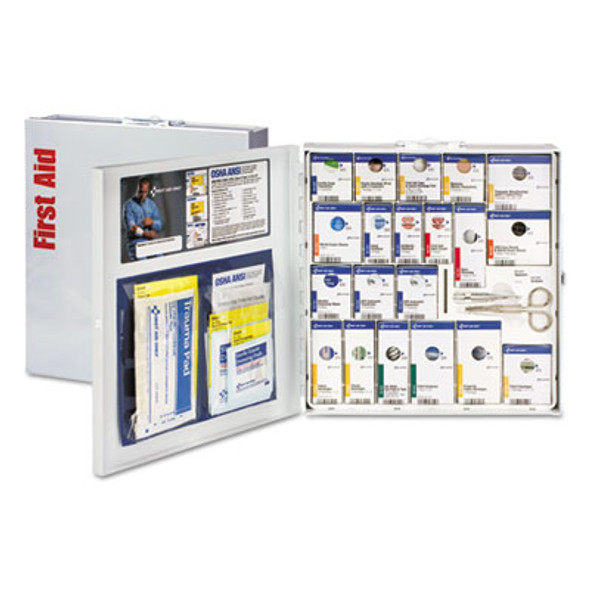 Smartcompliance General Business First Aid Station For 50 People, No Medication, 202 Pieces, Metal Case