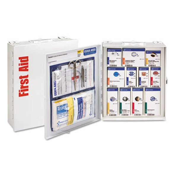 Smartcompliance General Business First Aid Station, No Meds, 25 People, 94 Pieces, Metal Case