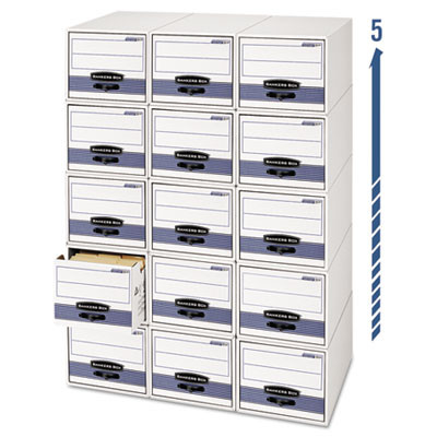 Stor/Drawer Steel Plus Extra Space-Savings Storage Drawers, Legal Files, 17" X 25.5" X 11.5", White/Blue, 6/Carton