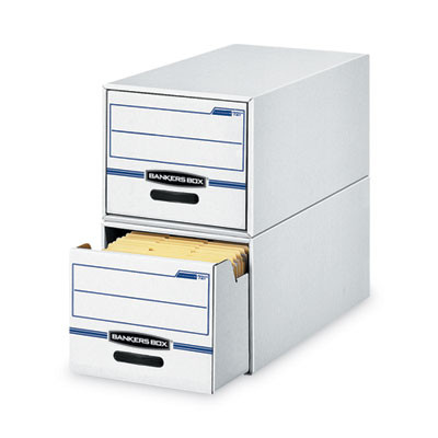 Stor/Drawer Basic Space-Savings Storage Drawers, Legal Files, 16.75 X 19.5 X 11.5, White/Blue