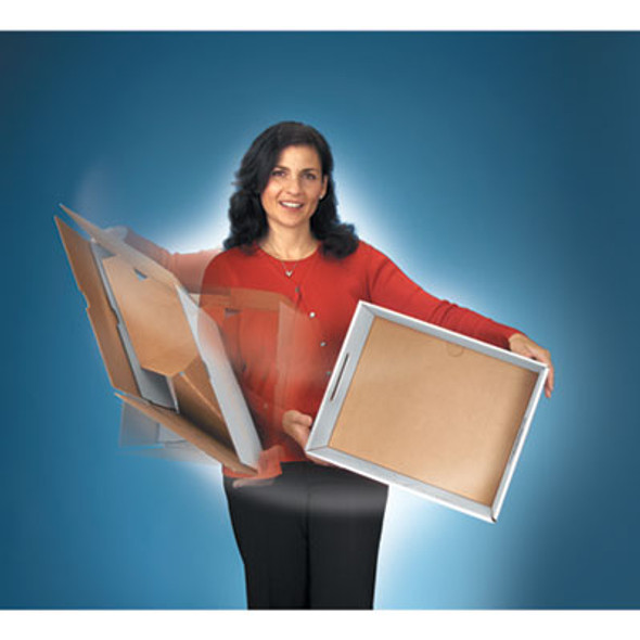 R-Kive Heavy-Duty Storage Boxes, Letter/Legal Files, 12.75" X 16.5" X 10.38", White/Red, 12/Carton