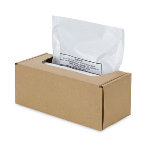 Shredder Waste Bags, 16-20 Gal Capacity, 50/Carton