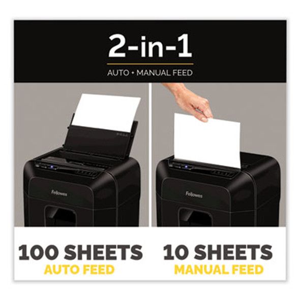 Automax 100Ma Micro-Cut Shredder, 100 Auto/ 10 Manual Sheet Capacity