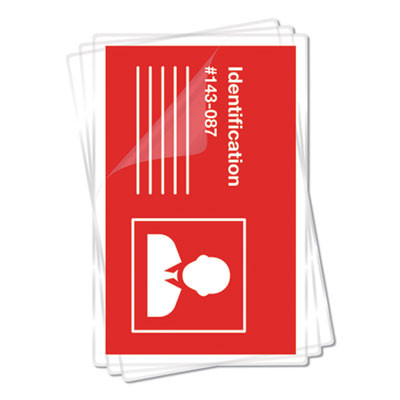 Laminating Pouches, 5 Mil, 3.88" X 2.63", Gloss Clear, 100/Pack