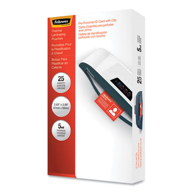 Laminating Pouches, 5 Mil, 3.88" X 2.63", Gloss Clear, 25/Pack