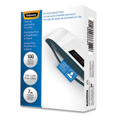 Laminating Pouches, 7 Mil, 3.88" X 2.63", Gloss Clear, 100/Pack