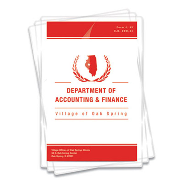 Laminating Pouches, 5 Mil., 9" x 14.5", Gloss Clear, 100/Pack