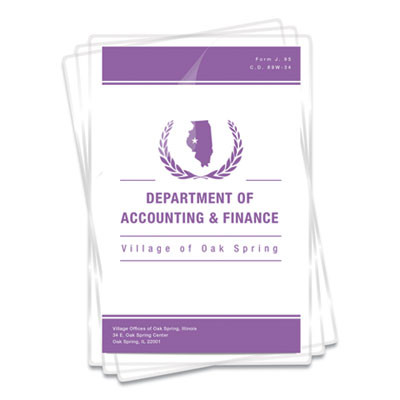 Laminating Pouches, 3 Mil, 9" X 14.5", Gloss Clear, 50/Pack