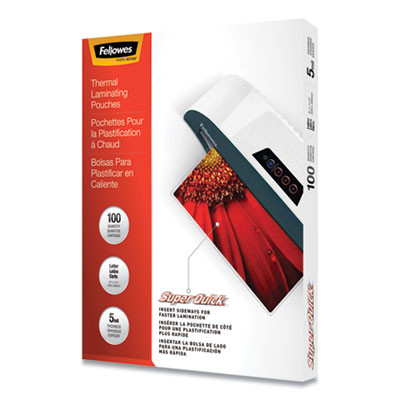 Laminating Pouches, 5 Mil, 9" X 11", Gloss Clear, 100/Pack