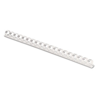 Plastic Comb Bindings For 11 x 8.5 Documents, 19 Rings, 0.5" (90-Sheet) Capacity, White, 100/Pack