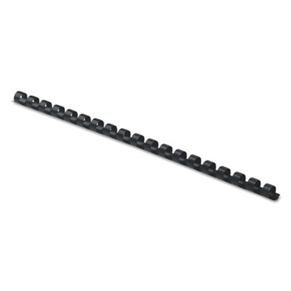 Plastic Comb Bindings For 11 x 8.5 Documents, 19 Rings, 0.31" (40-Sheet) Capacity, Black, 100/Pack