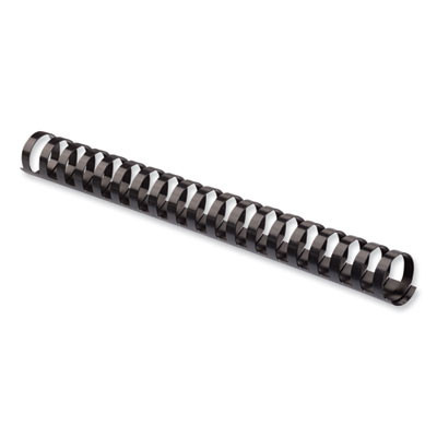 Plastic Comb Bindings For 11 x 8.5 Documents, 19 Rings, 0.75" (150-Sheet) Capacity, Black, 25/Pack