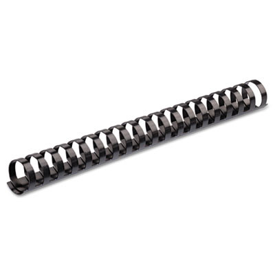 Plastic Comb Bindings For 11 x 8.5 Documents, 19 Rings, 0.75" (150-Sheet) Capacity, Black, 25/Pack