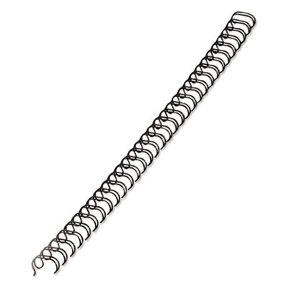 Wire Bindings For 11 x 8.5 Documents, 32 Rings, 0.25" (35-Sheet) Capacity, Black, 25/Pack