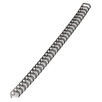 Wire Bindings For 11 x 8.5 Documents, 32 Rings, 0.5" (100-Sheet) Capacity, Black, 25/Pack