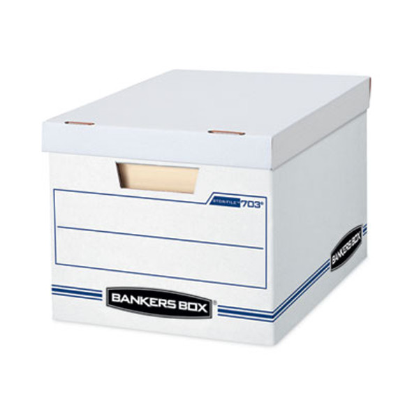 Stor/File Storage Box, Letter/Legal Files, 12.5" X 16.25" X 10.5", White, 6/Pack