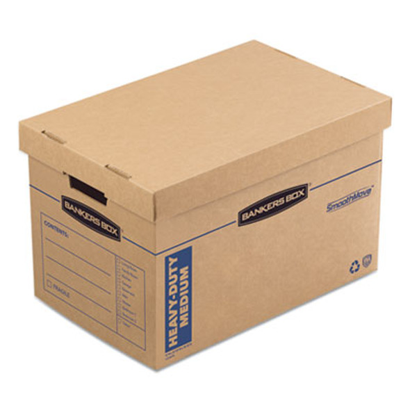Smoothmove Kitchen Moving Kit With Dividers + Foam, Half Slotted Container (Hsc), Medium, 12.25" x 18.5" x 12", Brown/Blue