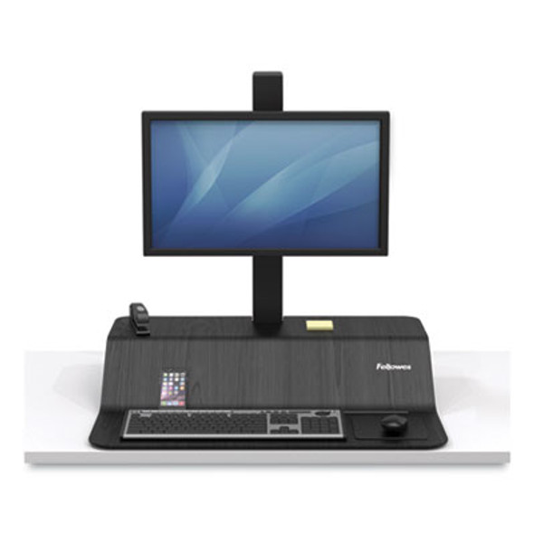 Lotus Ve Sit-Stand Workstation, 29" X 28.5" X 27.5" To 42.5", Black