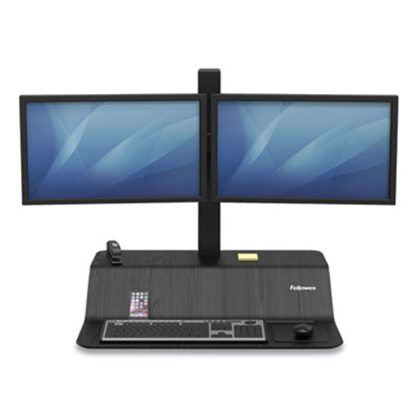 Lotus Ve Sit-Stand Workstation - Dual, 29" X 28.5" X 42.5", Black