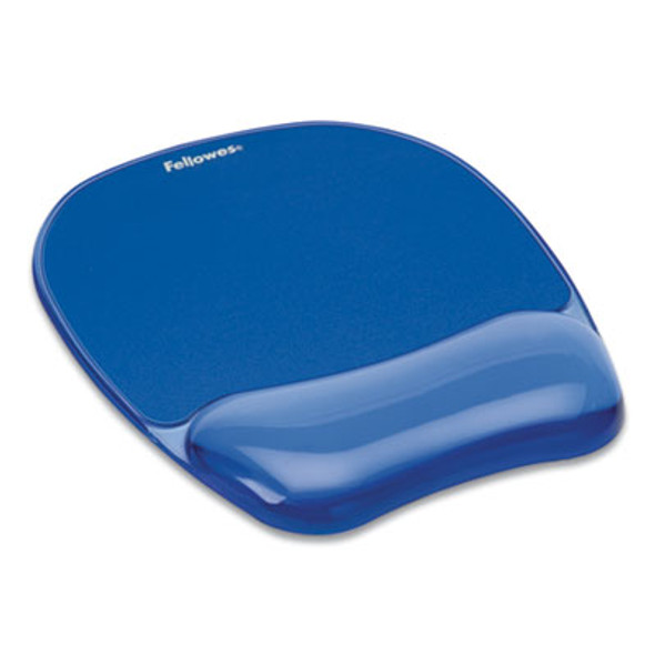 Gel Crystals Mouse Pad With Wrist Rest, 7.87 x 9.18, Blue