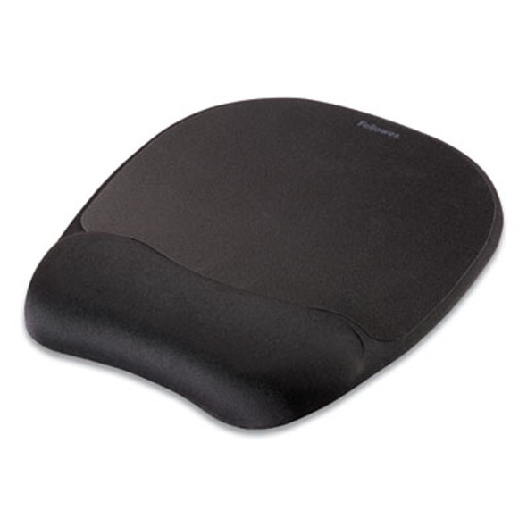 Memory Foam Mouse Pad With Wrist Rest, 7.93 x 9.25, Black