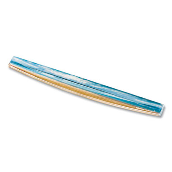 Photo Gel Keyboard Wrist Rest With Microban Protection, 18.56 x 2.31, Sandy Beach Design
