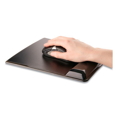 Gel Wrist Support With Attached Mouse Pad, 8.25 x 9.87, Black