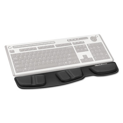 Memory Foam Keyboard Palm Support With Microban Protection, 13.75 x 3.37, Black