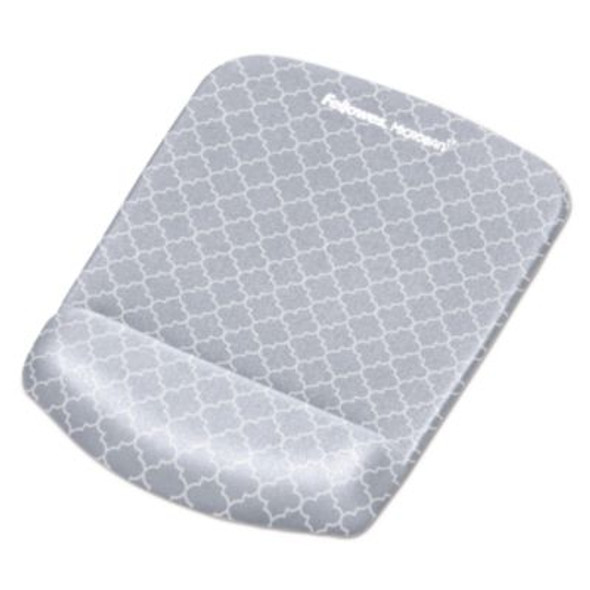 Plushtouch Mouse Pad With Wrist Rest, 7.25 x 9.38, Lattice Design