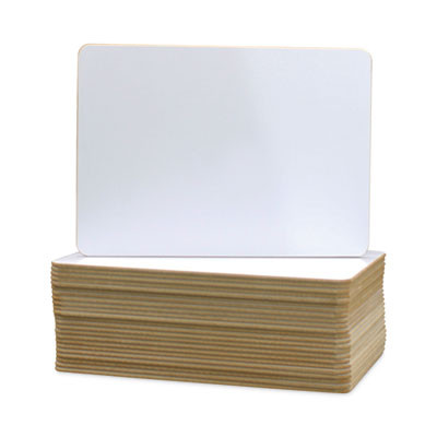Dry Erase Board, 9" x 6", White Surface, 24/Pack