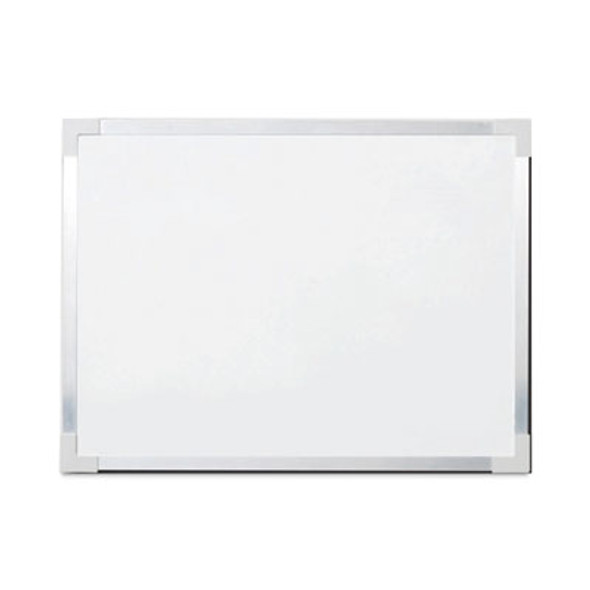 Framed Dry Erase Board, 48" x 36", White Surface, Satin Aluminum Frame