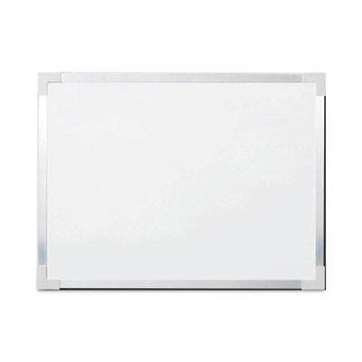 Framed Dry Erase Board, 48" x 36", White Surface, Satin Aluminum Frame