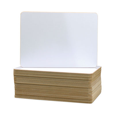 Two-Sided Dry Erase Board, 7" x 5", White Surface, 24/Pack