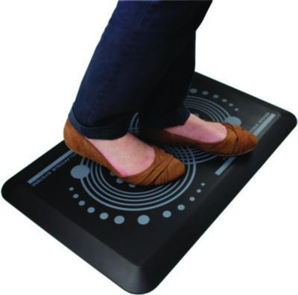 Afs-Tex 2000 Anti-Fatigue Mat, Rectangular, Midnight Black Leather Effect Surface, 16" x 24"