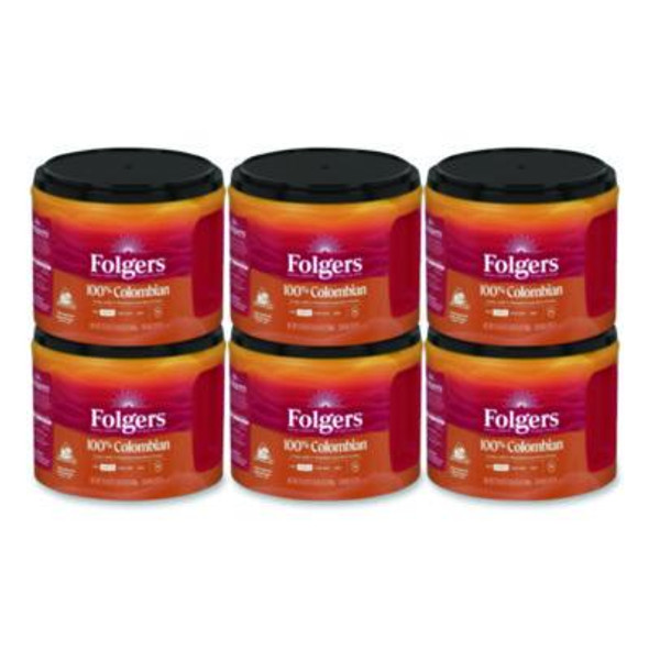 100% Columbian Coffee, 22.6 Oz Canister, 6/Carton