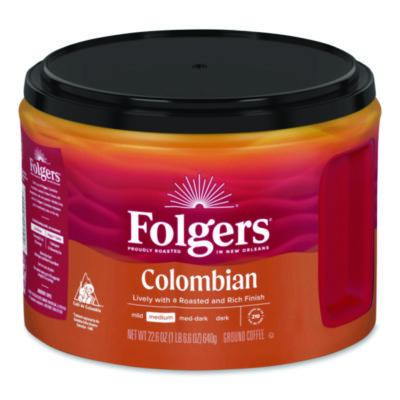 100% Columbian Coffee, 22.6 Oz Canister, 6/Carton