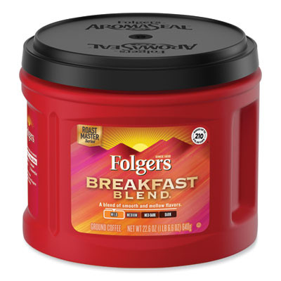 Breakfast Blend Ground Coffee, 22.6 Oz Canister