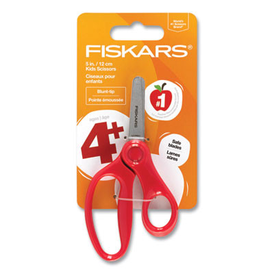 Kids Scissors, Rounded Tip, 5" Long, 1.75" Cut-Length, Straight Handle, Randomly Assorted Handle Color