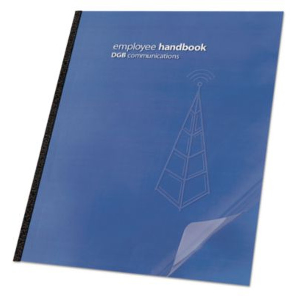 Clear View Presentation Covers For Binding Systems, Plastic, Round Corners, 11.25 x 8.75, Clear, 100/Box