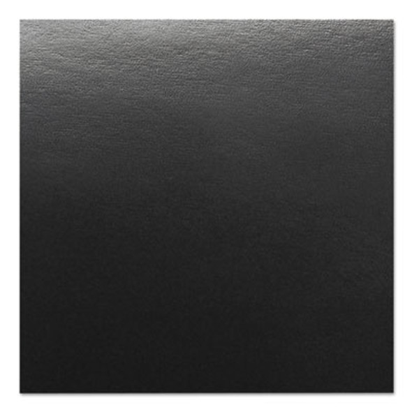 Leather-Look Presentation Covers For Binding Systems, Paper, Round Corners, 11.25 x 8.75, Black, 50 Sets/Pack
