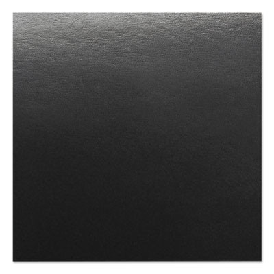 Leather-Look Presentation Covers For Binding Systems, Paper, Round Corners, 11.25 x 8.75, Black, 50 Sets/Pack