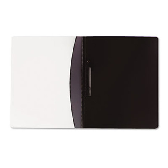 Report Cover With Hidden Swing Clip, 8.5 X 11, Frosted/Black