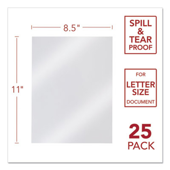 Design View Poly Presentation Covers For Binding Systems, Plastic, Square Corners, 11 x 8.5, Frost, 25/Pack