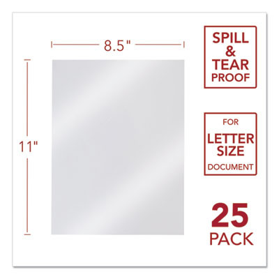 Design View Poly Presentation Covers For Binding Systems, Plastic, Square Corners, 11 x 8.5, Frost, 25/Pack